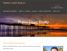 Tablet Screenshot of pismocoastrealty.net